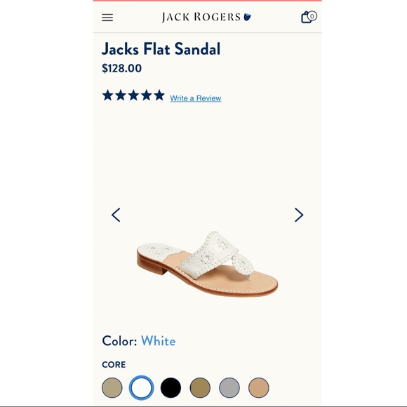 Jack Rogers “Jacks Flat Sandal” White Size 10M - Picture 5 of 5